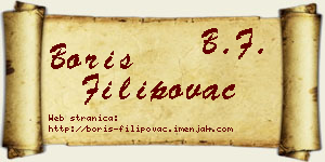 Boris Filipovac vizit kartica